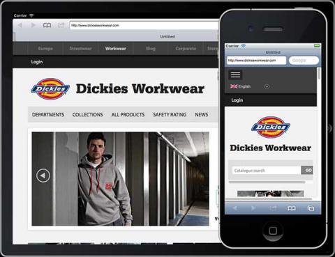 Dickies Workwear - Online Catalogue responsive web site